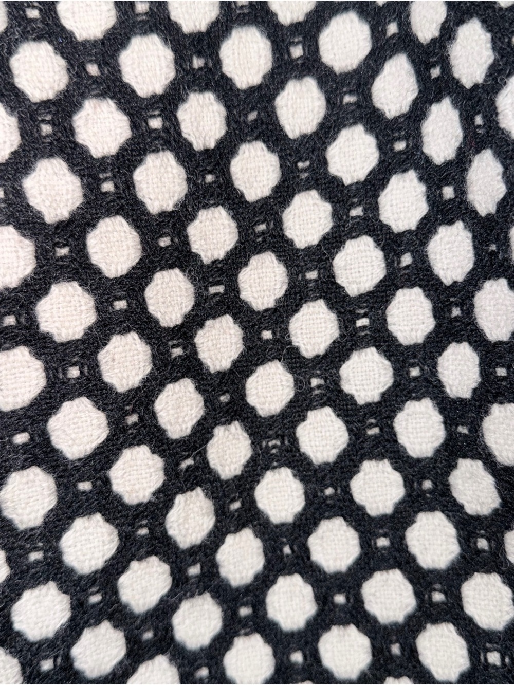 Boden Wool Black and White Mini Skirt with Polka Dot Pattern 14R - Picture 3 of 11